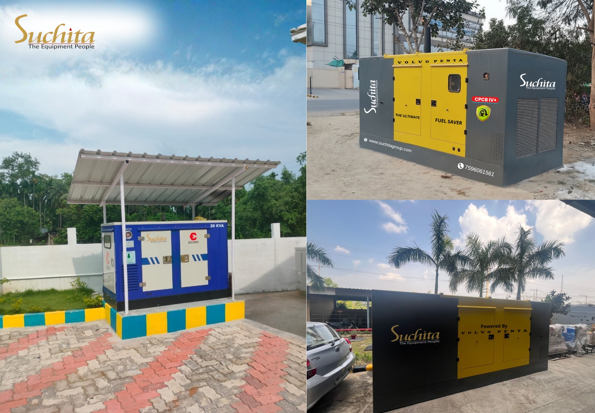 Suchita Group Diesel Gensets by Escort Kubota and Volvo Penta